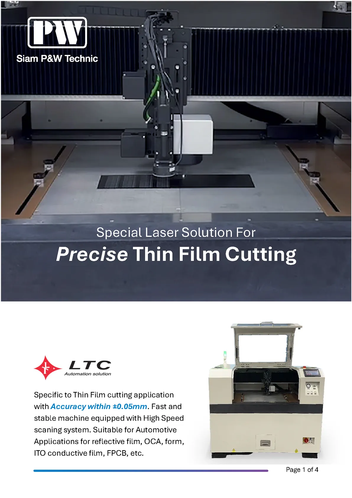 download product catalog for STS-T4050 thin film cutting machine