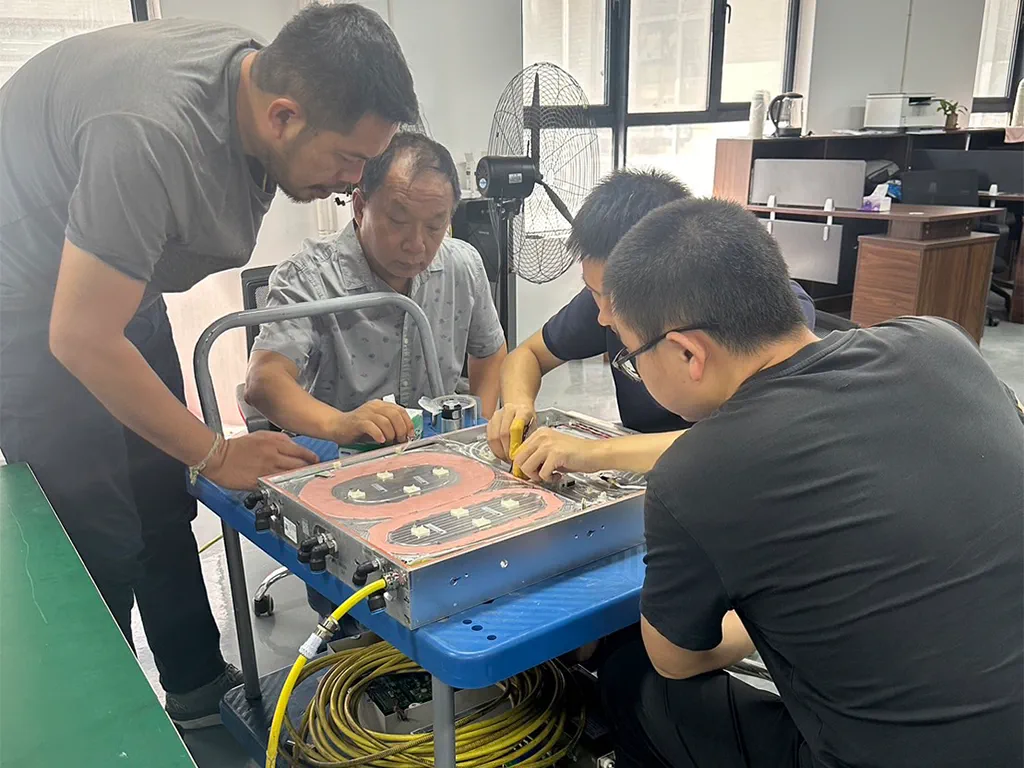 training on fiber laser source module repair