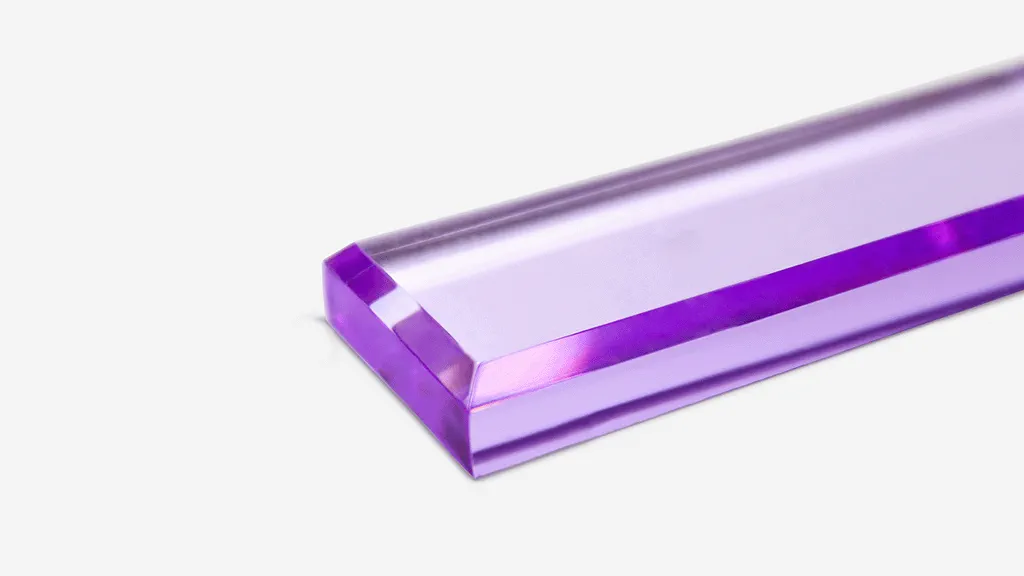 photo of cloth polished clear acrylic piece