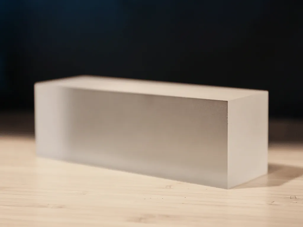 sample of acrylic with satin finish