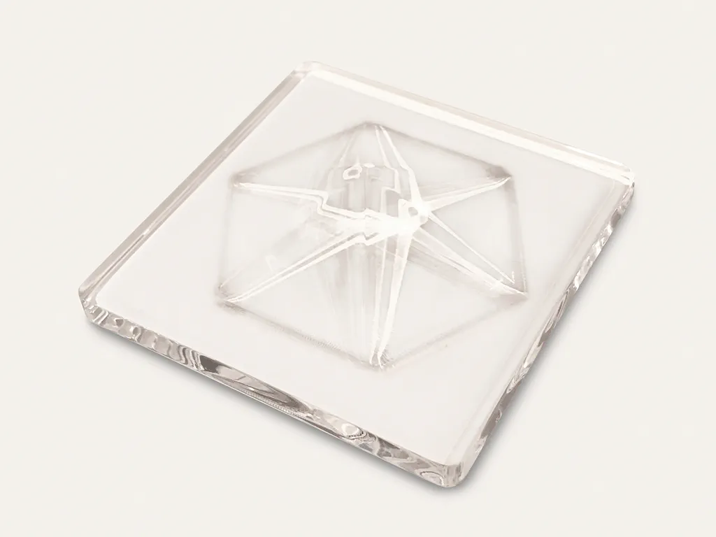 sample of 3D engraving on acrylic