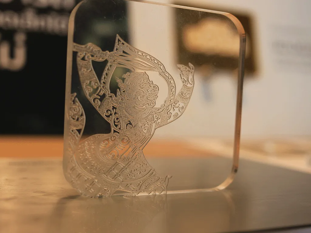sample of engraving on acrylic