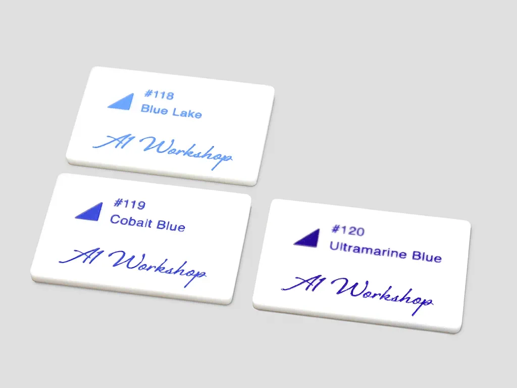 laser engraved color chip samples