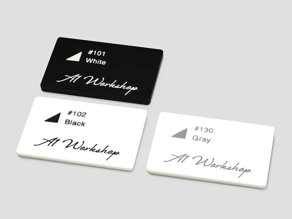 laser engraved color chip samples