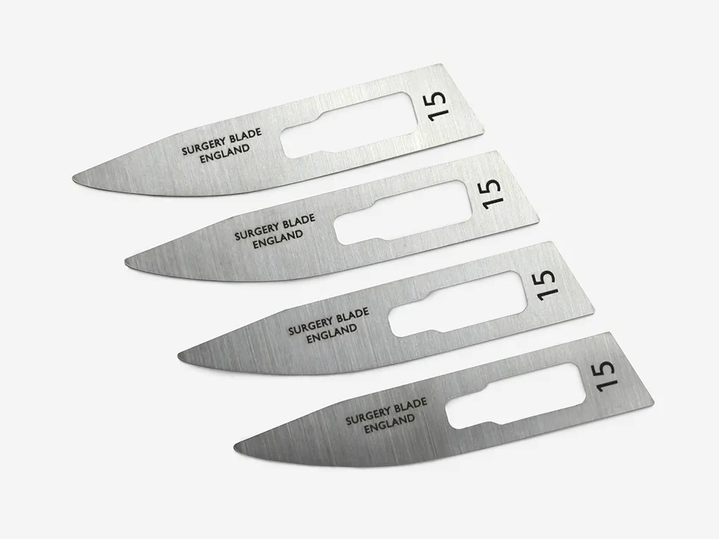 sample of laser marking on stainless steel