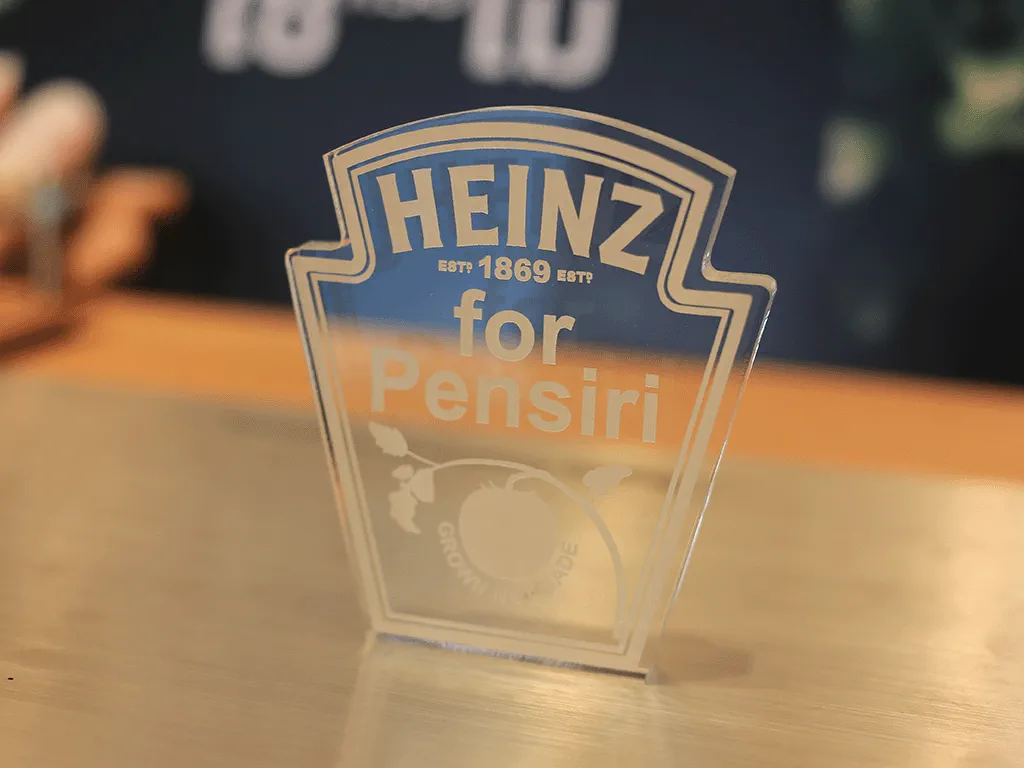 sample of laser engraving on acrylic