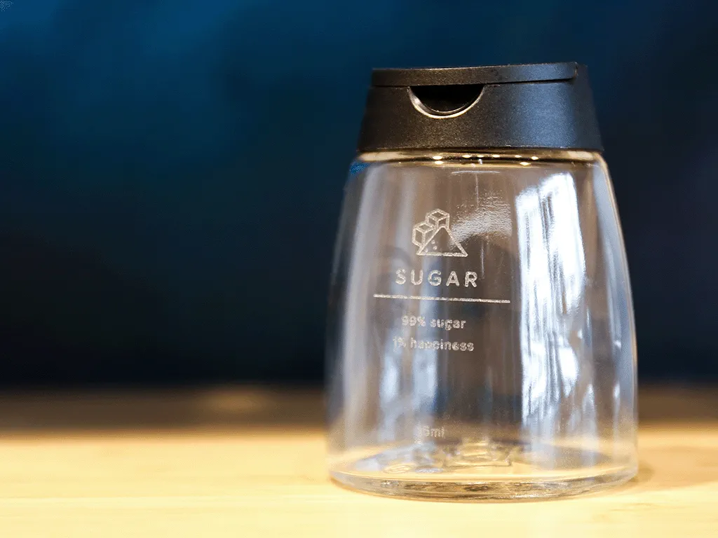 sample of laser marking on glass