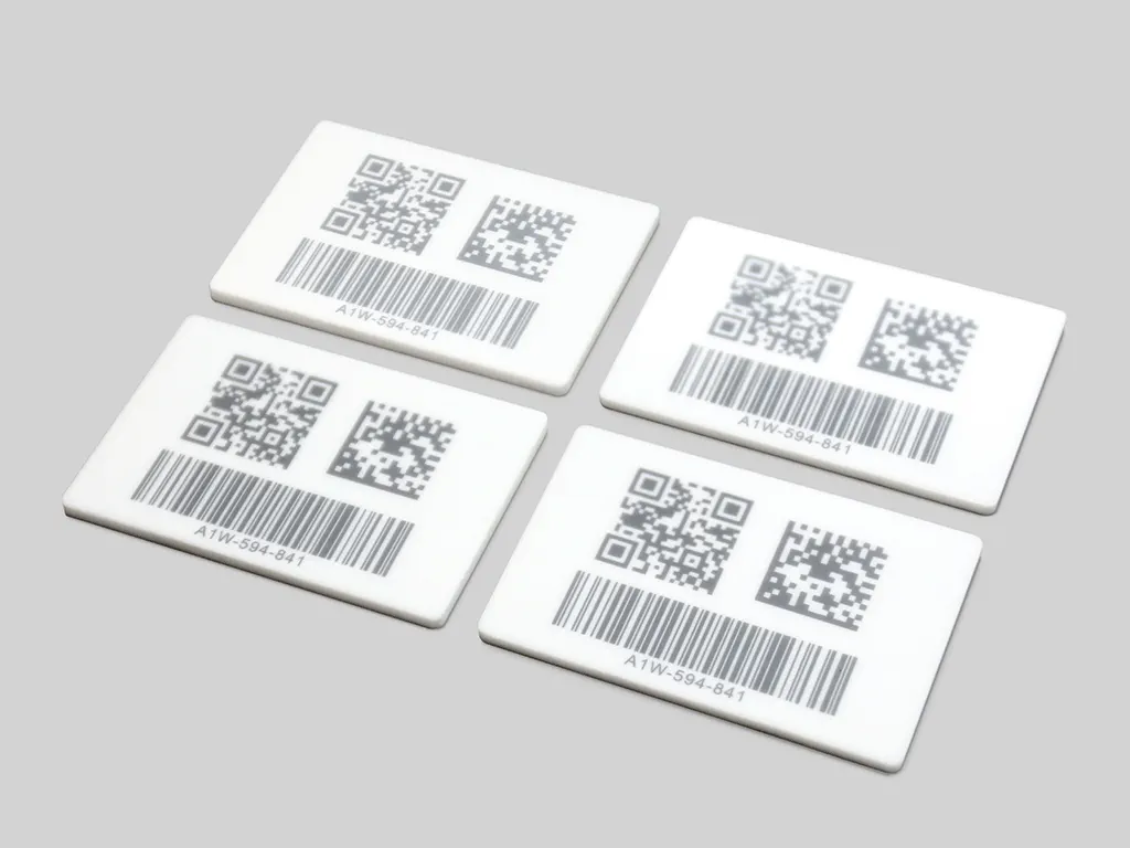 sample of laser marking on acrylic