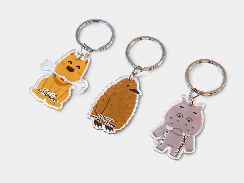 sample of acrylic keychain