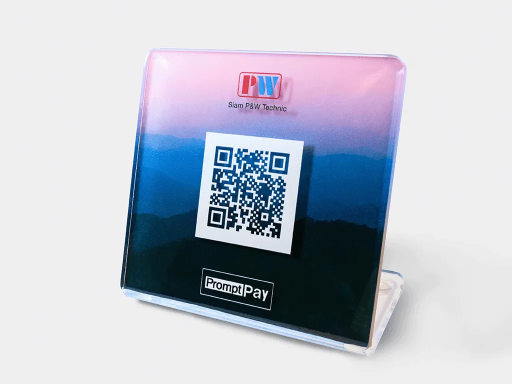 sample of uv printing on acrylic stand