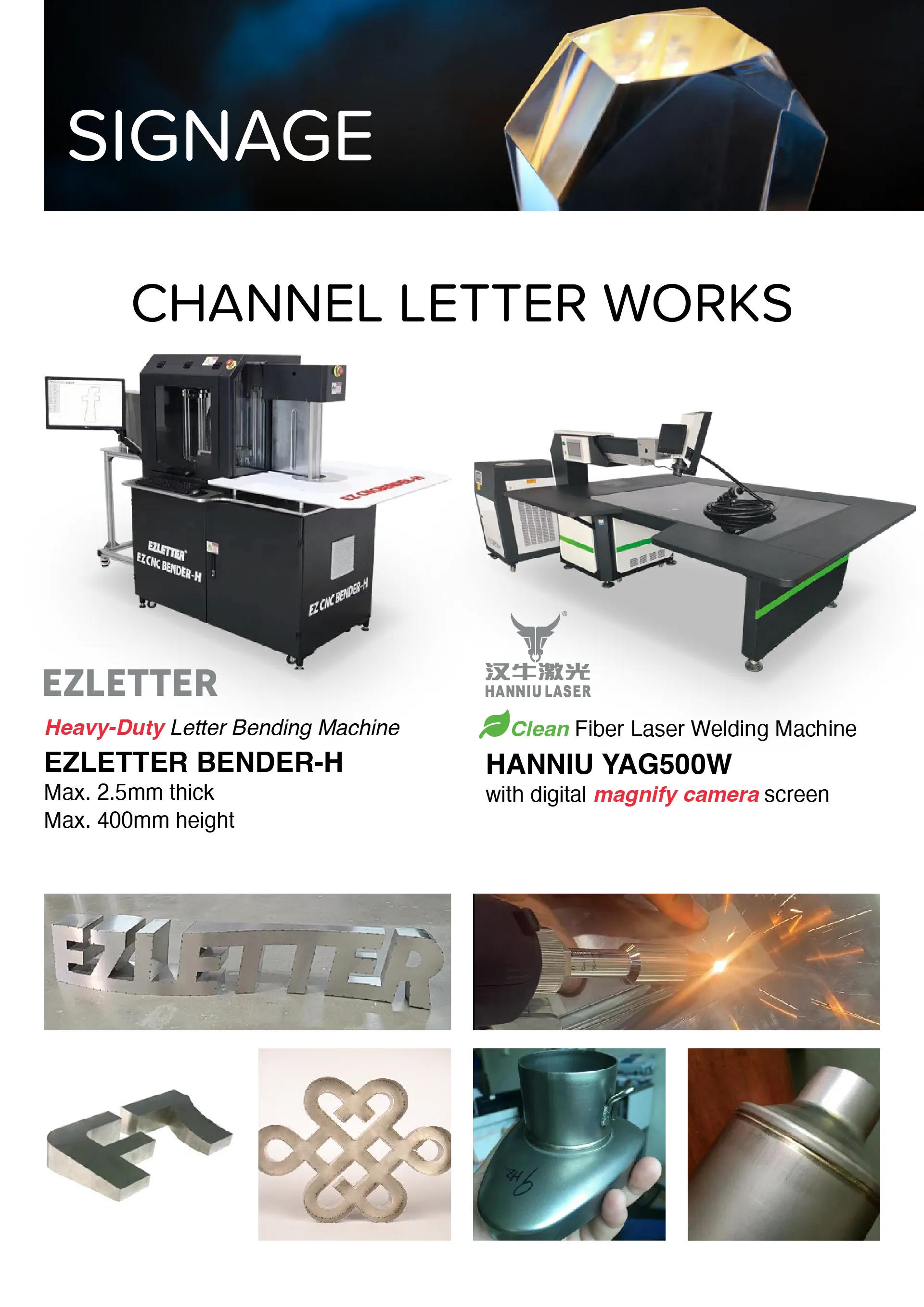 Channel letter work machine catalog
