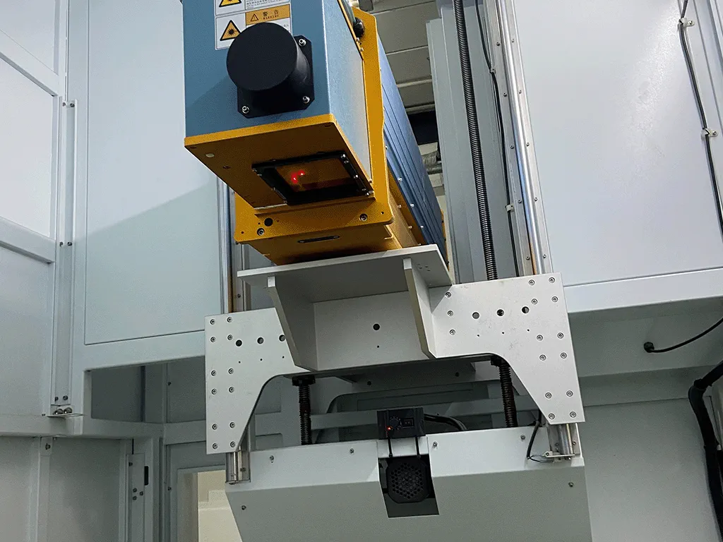 Photo of CO₂ laser marking machine.