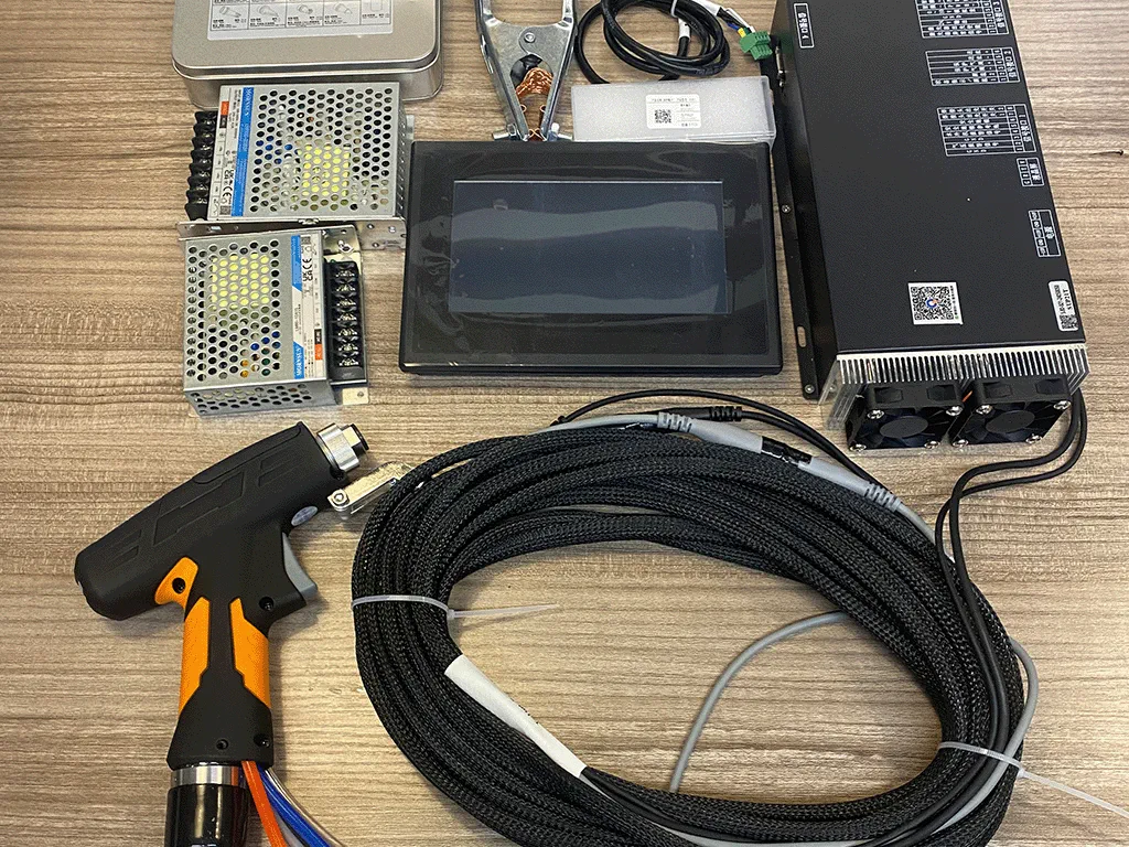 Photo of some service parts for fiber welding machine