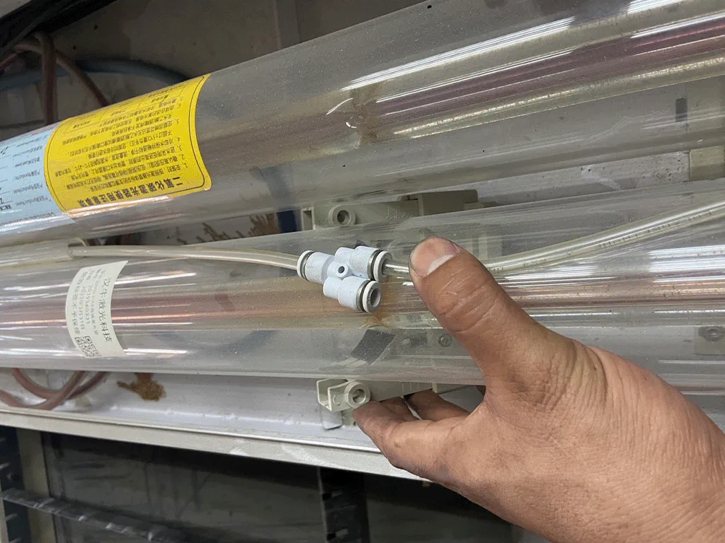Photo of old CO₂ laser tubes